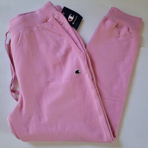 Womens Champion powerblend sweatpants fleece joggers Plus Size 1X Pink